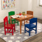 NANTUCKET HONEY TABLE & 4 PRIMARY CHAIRS