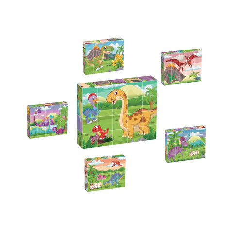 6 IN 1 MAGNETIC CUBE PUZZLE DINOSAURS SET