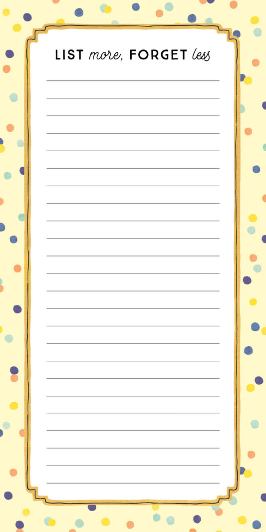 List More Forget Less Note Pad