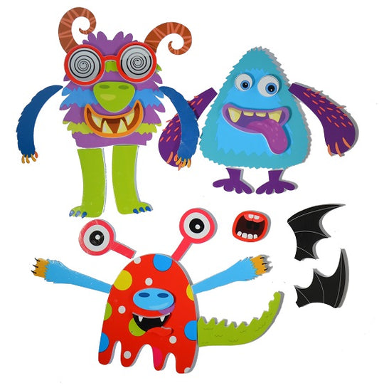 BATH STICKERS SILLY MONSTERS