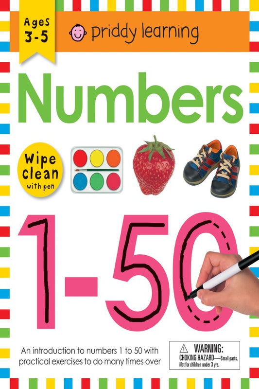 Numbers 1 - 50 Priddy Learning Wipe