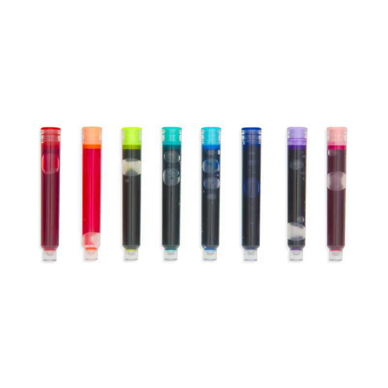 COLOR WRITE COLORED FOUNTAIN PENS INK REFILLS
